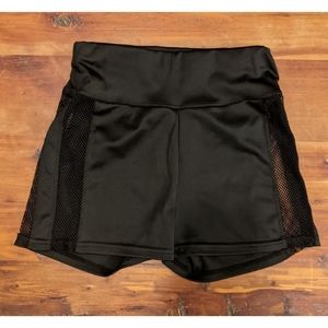 Black mesh shorts